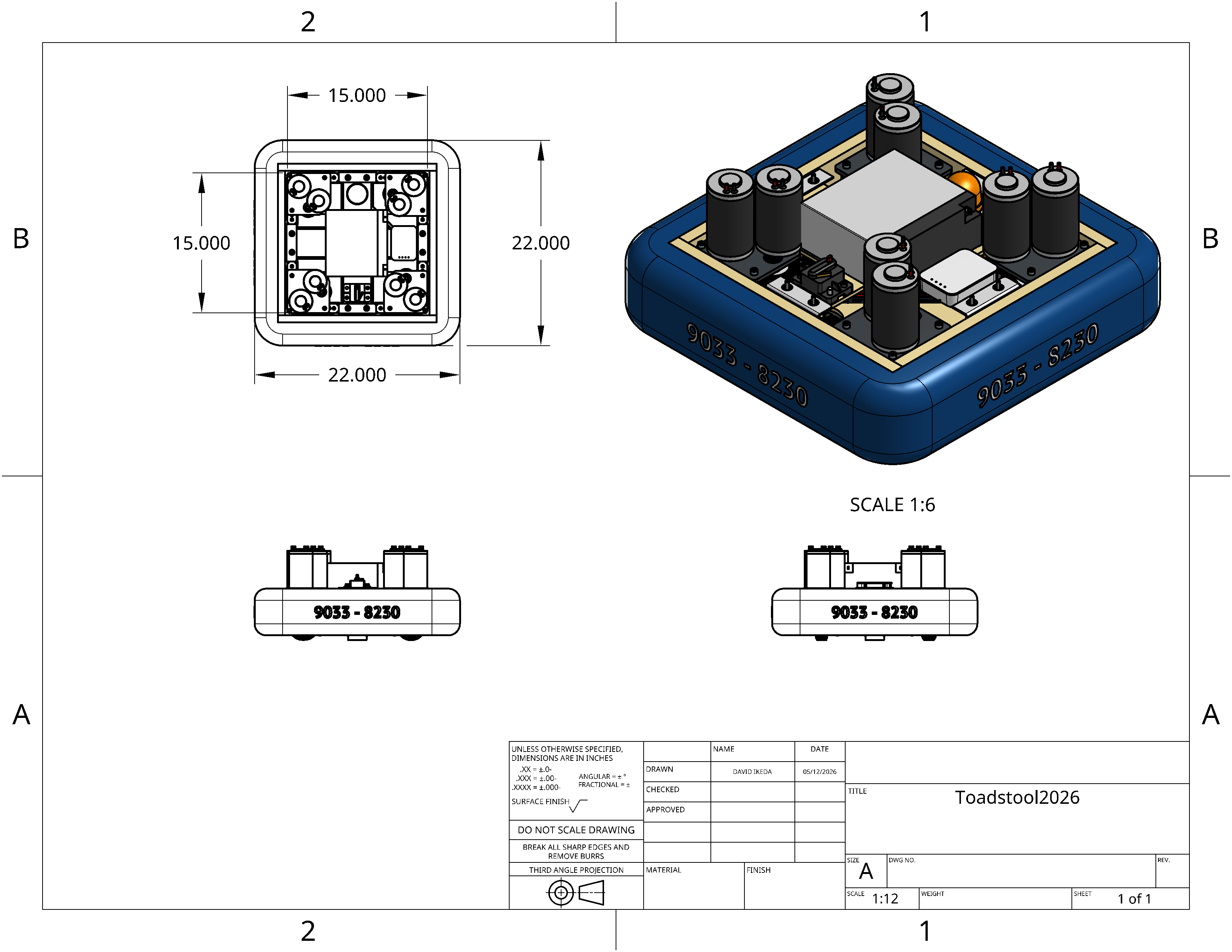 Toadstool Engineering Drawing